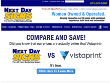 Tablet Screenshot of nextdaysignstampa.com